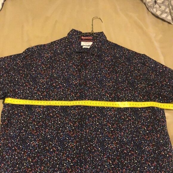 Slim fit button down shirt red white long - Picture 5 of 6